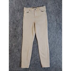 Liverpool Jeans Pants Womens 30 Beige High Rise Ankle‎ Stretch Casual Denim
